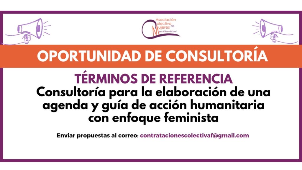 Consultoría para la elaboración de una Agenda y Guía de Acción Humanitaria