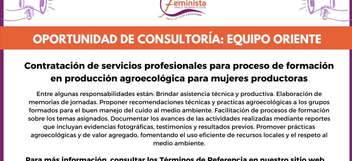 Imagen consultoría producción agroecológica