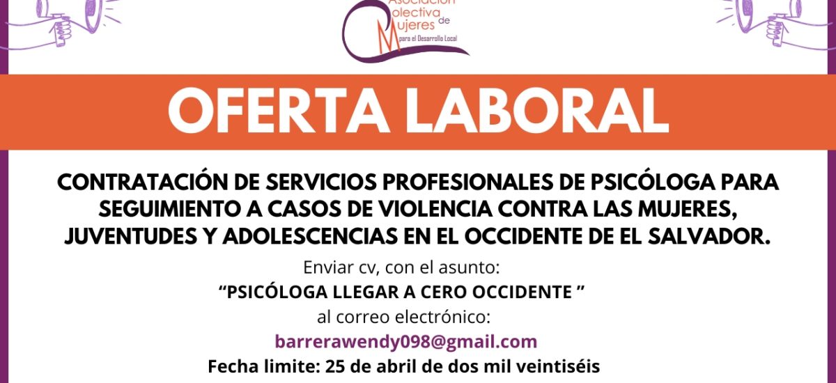 contratación psicóloga